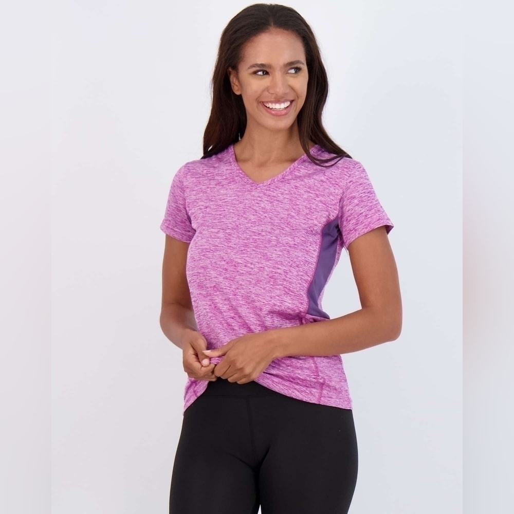 Real Essentials Purple V-neck T-shirt 3x
